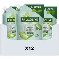 Palmolive 12x Handzeep Navulling Doypack Hygiene Plus Sensitive Antibacteriële 500 Ml