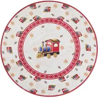 Villeroy & Boch Toy’s delight limited edition rond vloerkleed kersttrein creme
