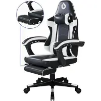 Stane Verstelbare Ergonomische Gamestoel met Voetsteun - Bureaustoel