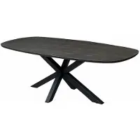 Zita Home : Deens ovaal eettafel – 240 cm – Zwart – Mangohout