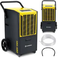 Humberg HM-480 - Industriële Luchtontvochtiger - 50l/24h - Hoog Mobiel - Stille Werking