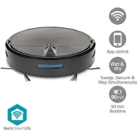 Ginza.se Robotstofzuiger | Willekeurige Navigatie | Zwart | WiFi (Tuya)
