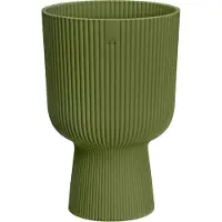 Elho Vibes Fold Coupe 14 - Bloempot voor Binnen - 100% Gerecycled Plastic - Ø 13.9 x H 21.0 cm - Varengroen