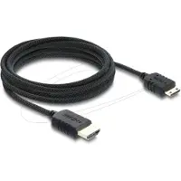 DeLOCK Coaxial High Speed HDMI cable HDMI male to Mini HDMI male 8K 60 Hz with braided coating 3 m