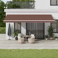 Prolenta Maison Exclusive - Uitschuifbare zonnescherm, bruin, 600 x 300 cm, stof en aluminium