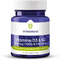 Vitakruid 2x Vitamine D3 K2 90 Tabletten