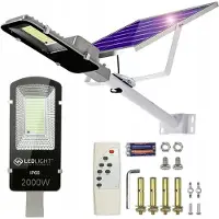 Azaris Tuinlantaarn Solar Lamp Paal Sterk 2000W Straatpaneel