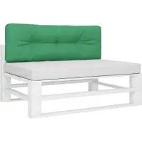 vidaXL Palletkussen 120x40x12 cm stof groen