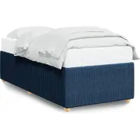 vidaXL Bedframe zonder matras stof blauw 200x200 cm