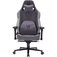 L33T Gaming L33T - Gaming Stoel - Xsense Stof - Nek- en Rugkussen - Ergonomisch - Donker Grijs