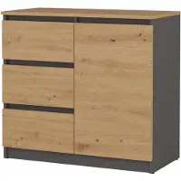 Top E Shop Malwa 1D3S/BA ANTHRACITE ARTISAN ladekast