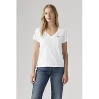 Levi's Perfect Slub V-neck Tee White Maat: XXS | Tops Outlet | Dames | Wit
