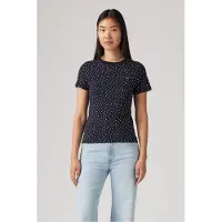 Levi's Essential Housemark Tee Blue Maat: XXS | Tops Outlet | Dames | Zwart