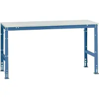 Manuflex basistafel UNIVERSAL Standaard, tafelblad melamine, 1750 x 800, briljantblauw
