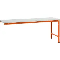 Manuflex aanbouwtafel UNIVERSAL Speciaal, tafelblad kunststof, 2000 x 1000, roodoranje