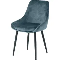 SIT Möbel stoel gepoedercoat metaal/velours 2 stuks