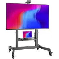 ONKRON - TS1991 - Draagbare TV-standaard op wielen voor 50-100 inch tv's - Zwart - 130 kg