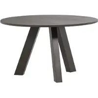 Woood Rhonda Eettafel Ø129 CM - Eiken - Middenbruin - 75x129x129