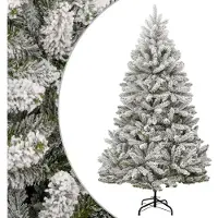 vidaXL Kunstkerstboom met scharnieren en sneeuw 180 cm