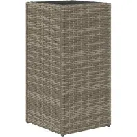 vidaXL Plantenbak 30x30x60 cm poly rattan grijs
