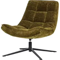 Woood Maudi Draaifauteuil - Chenille - Groen - 84x74x86