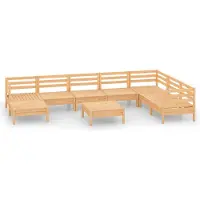 vidaXL 9-delige Loungeset massief grenenhout