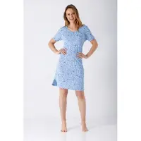 Hajo Blauw dames nachthemd | Maat 36/38