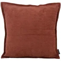 NOVÉE Sierkussen chenille piped roest | 45 x 45 cm | polyester