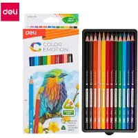 Deli Houten Kleurpotloden, Kunst Tekengereedschap, Verschillende Kleuren 12-Stuks