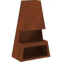 vidaXL Vuurkom Roestig 60 x 35 x 100 cm weervast staal