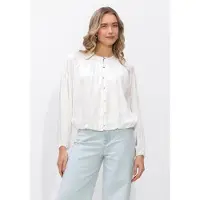 NUKUS Dames Blouses Elly Blouse - Wit - Maat L
