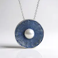 Cavill - Zilveren Halsketting - 925 Sterling Zilver - Witte Zoetwater Kweekparel Rond 7 mm - Elegant 45,5 cm Keten - Adela Silber