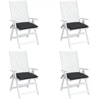 vidaXL Stoelkussens 4 st 40x40x7 cm oxford stof zwart
