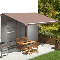 Prolenta Maison Exclusive - Vervangdoek voor zonnescherm, bruin, 500x350 cm, polyester