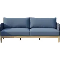 Eurofar Kolbe sofa 3-seater navy steel/braided navy/acacia teak look