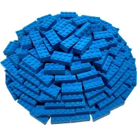 LEGO 2x4 blokken in donker azuurblauw - 3001, nieuw! Aantal: 25 stuks