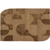 Woood Livo Vloerkleed - Wol/Katoen - Bruin - 170x240