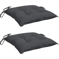 vidaXL Stoelkussens 2 st 50x50x7 cm oxford stof antracietkleurig