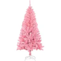 vidaXL Kunstkerstboom met standaard 150 cm PVC roze