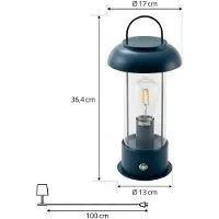 LINDBY Buitenverlichting , Yvette, dimbare, Blauw, Terras, Metaal, Modern