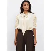 Notre-V Dames Blouses Nv-herreline - Creme - Maat S