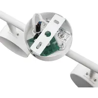 LINDBY plafondlamp Jyla, 2-lamps, mat wit dimbaar, wit / opaal, Werkkamer / Kantoor, metaal, Modern, buitenspot