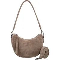Hide & Stitches Suède Moon Bag Schoudertas Brazos Taupe