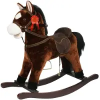 Sport One Houten schommelpaard, bruin. Bruin, one size
