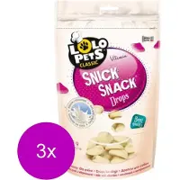 Lolo pets Milk Drops For Dog 75 g - Hondensnacks - 3 x Melk