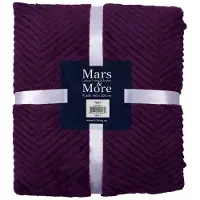 Mars & More Plaid Visgraat Paars 140x200cm