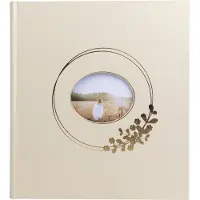 Exacompta Boekgebonden fotoalbum 60 witte pagina's Ringflower - Latte - 16733E