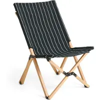 HAY Outdoor Market Opklapbare Stoel Black with beige stripe