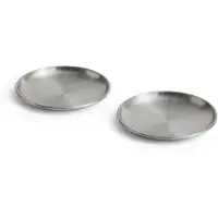 HAY Outdoor Market bord Roestvrij staal, Ø13,5 cm, 2-pack