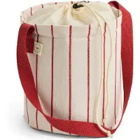HAY Outdoor Market Bottle Bag Medium Beige With Red Stripe - Picknickmanden Polyester Multi - AE964-A602-AS26